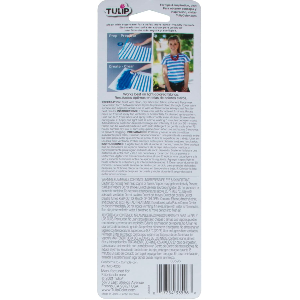 TULIP ColorShot Fabric Spray Paint, Black, 3 oz Jansha Store