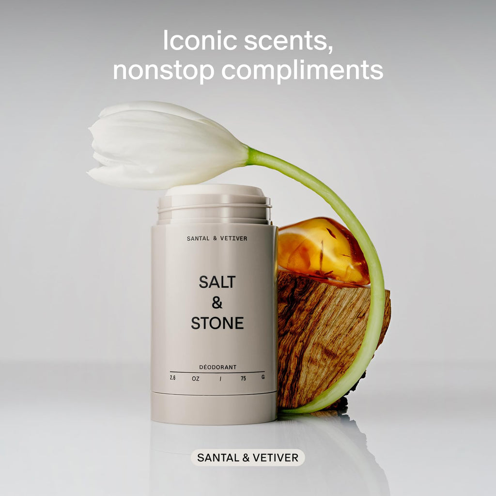 Salt & Stone Aluminum-Free Deodorant for Women & Men Saffron & Cedar 2.6 oz Jansha Store