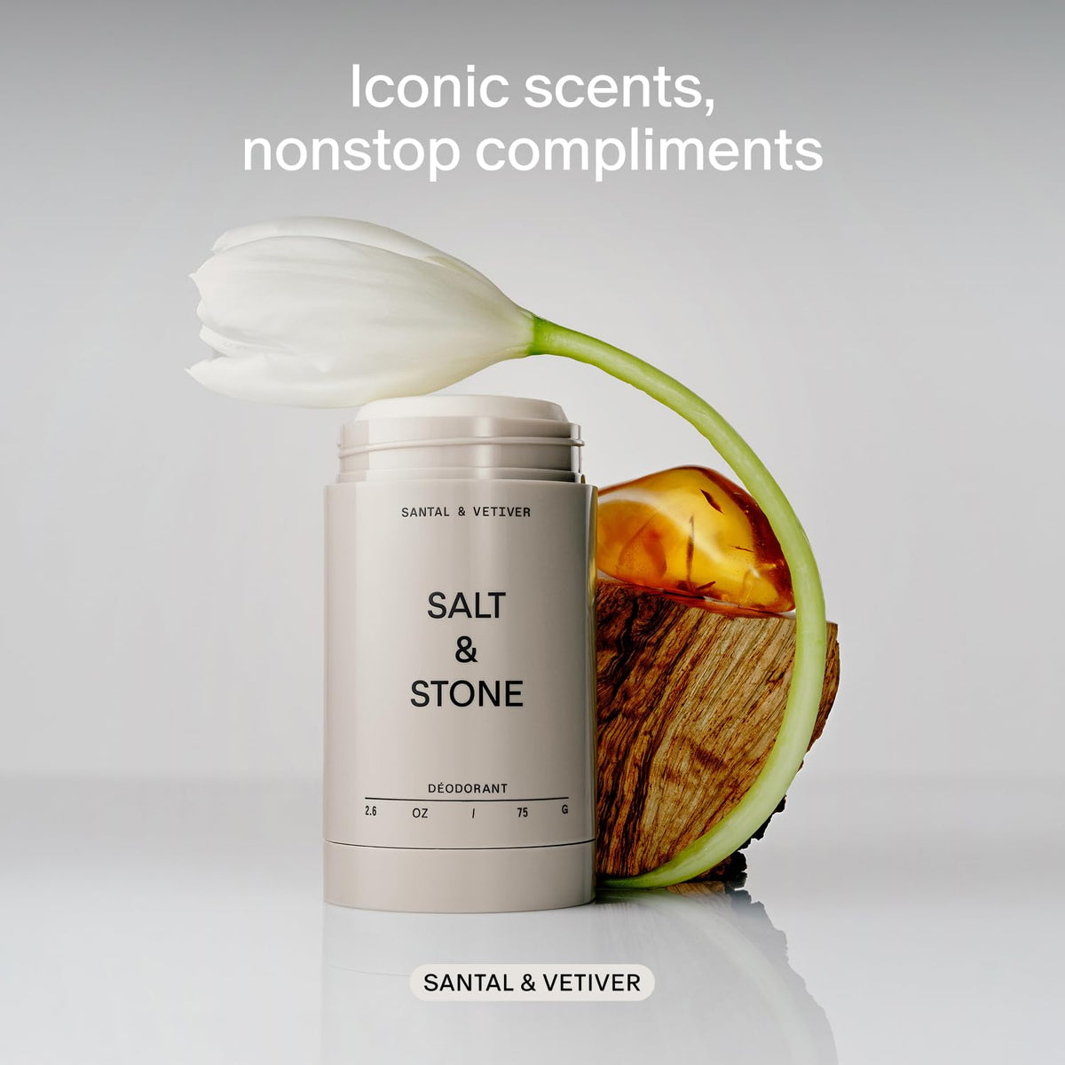 Salt & Stone Aluminum-Free Deodorant for Women & Men Saffron & Cedar 2.6 oz Jansha Store