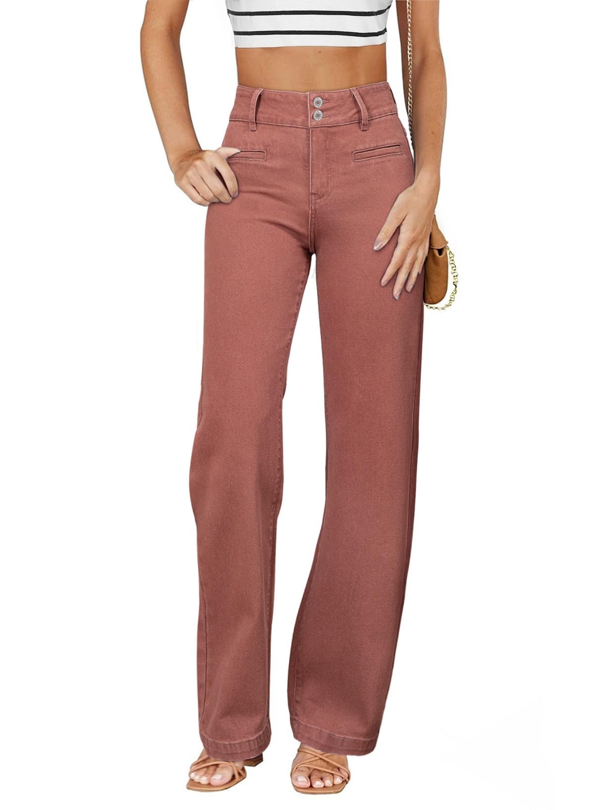 Sidefeel Jeans for Women High Waisted Straight Leg Denim Pants Jansha Store