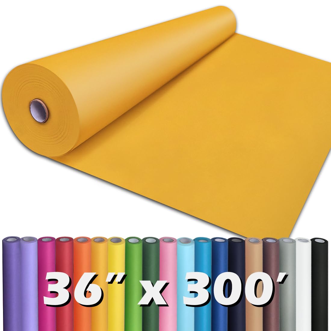 PerkHomy Brown Kraft Paper Roll 17.5" x 1,200" (100') for Gift Wrapping Bulletin Board Craft Art Bouquet Flower Packing Valentines Easel Moving Shipping Floor Poster Covering Table 70GSM 50LB Jansha Store