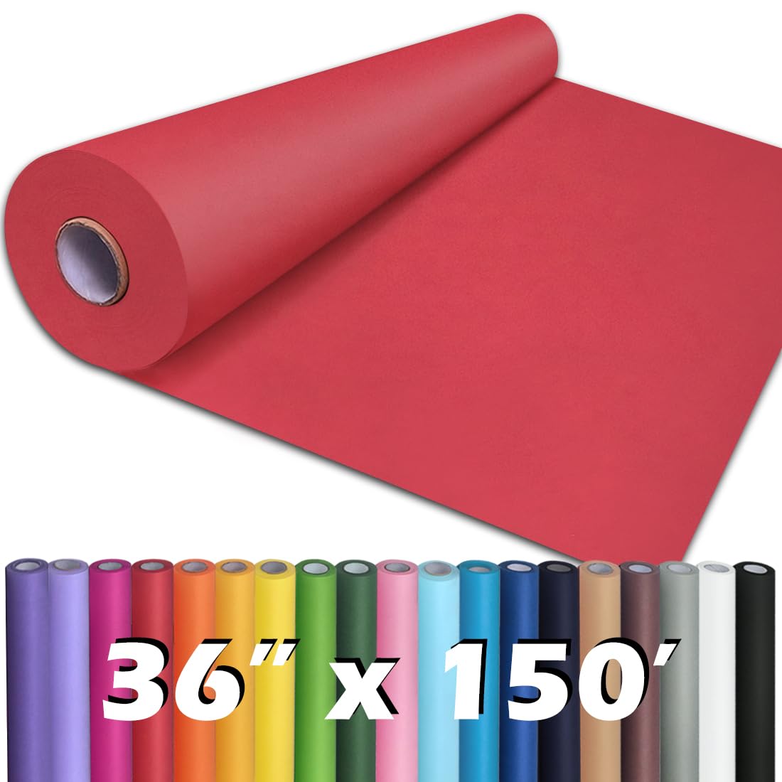 PerkHomy Brown Kraft Paper Roll 17.5" x 1,200" (100') for Gift Wrapping Bulletin Board Craft Art Bouquet Flower Packing Valentines Easel Moving Shipping Floor Poster Covering Table 70GSM 50LB Jansha Store