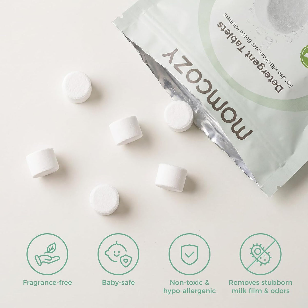 Momcozy Official Detergent Tablets for Momcozy Bottle Washers, 120 Tablets Jansha Store