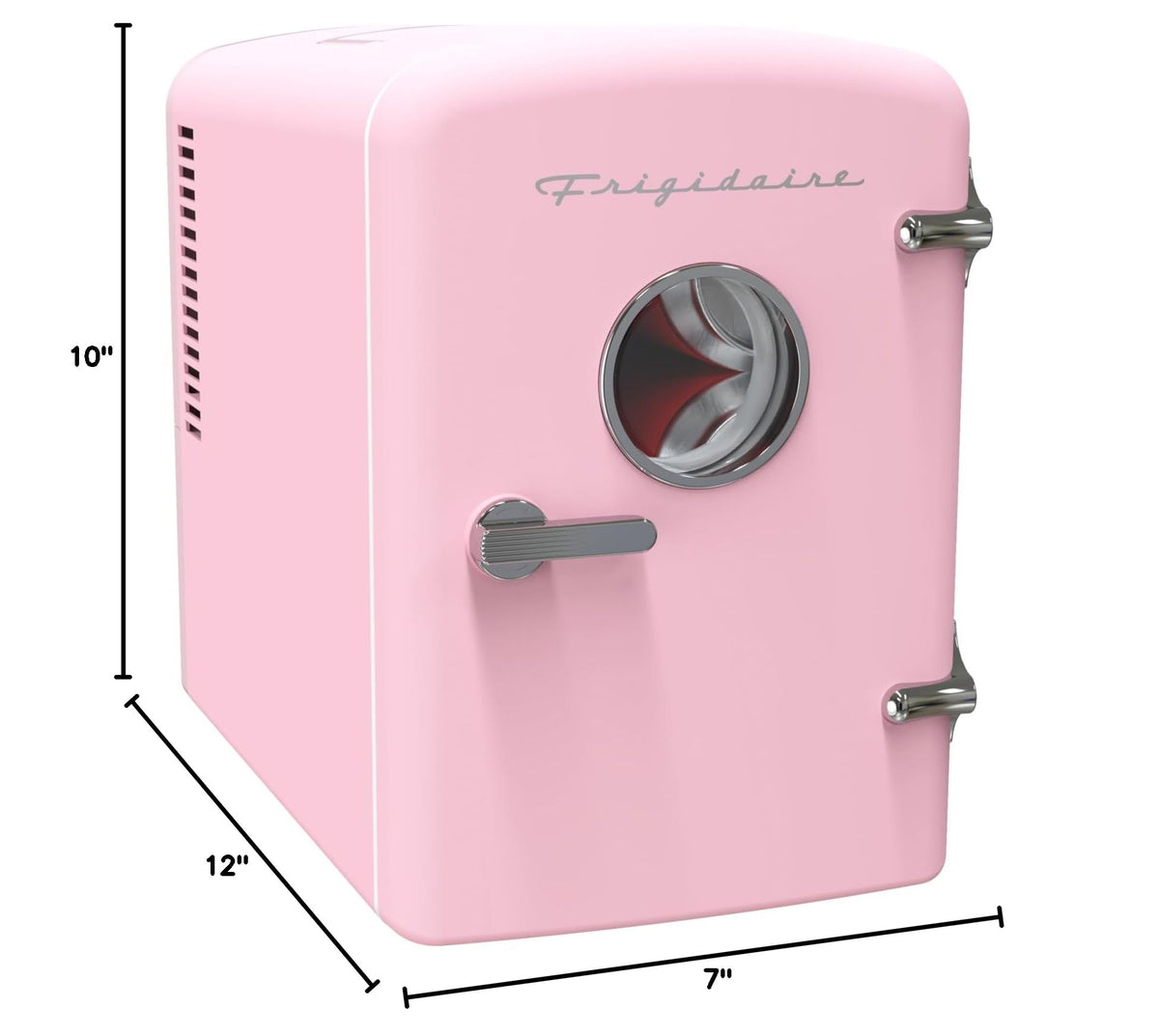 Frigidaire Retro 9-Can Mini Personal Fridge Portable Cooler, 11.8" D x 7.1" W x 10.1" H, Black Jansha Store