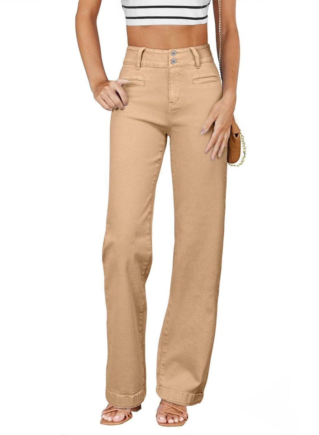 Sidefeel Jeans for Women High Waisted Straight Leg Denim Pants Jansha Store