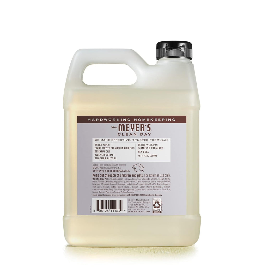 MRS. MEYER'S CLEAN DAY Hand Soap Refill, Lemon Verbena Scent, 33 Fl Oz Bottle