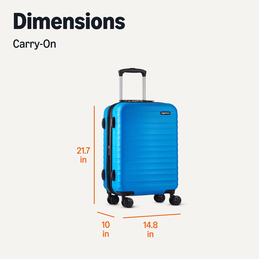 Amazon Basics 3-Piece Hardshell Suitcases Set (21", 26", 30"), Expandable For Up to 25% More Space, With Scratch-Resistant Finish, Four Multi-Directional Wheels, Rose Gold Jansha Store