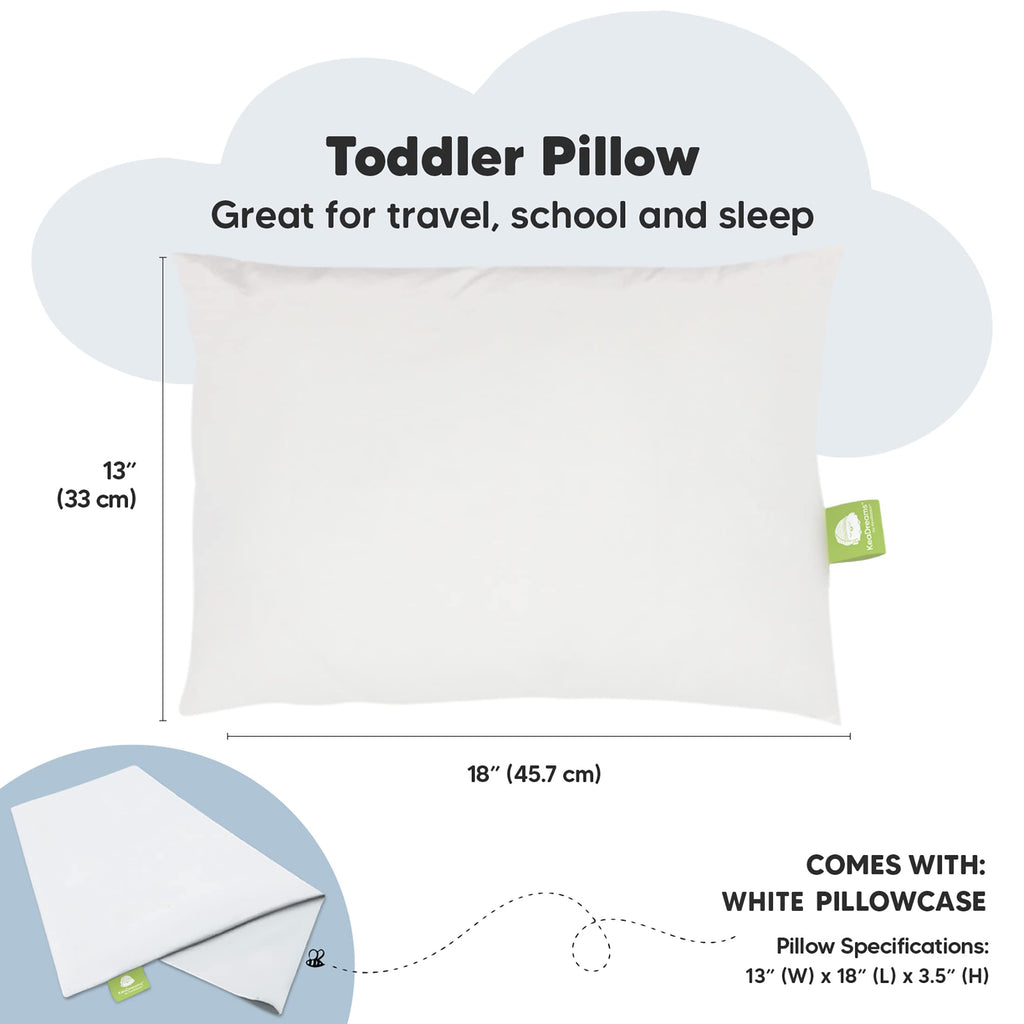 Toddler Pillow with Pillowcase, 13x18 My Little Dreamy Pillow (Flora Vale) Jansha Store