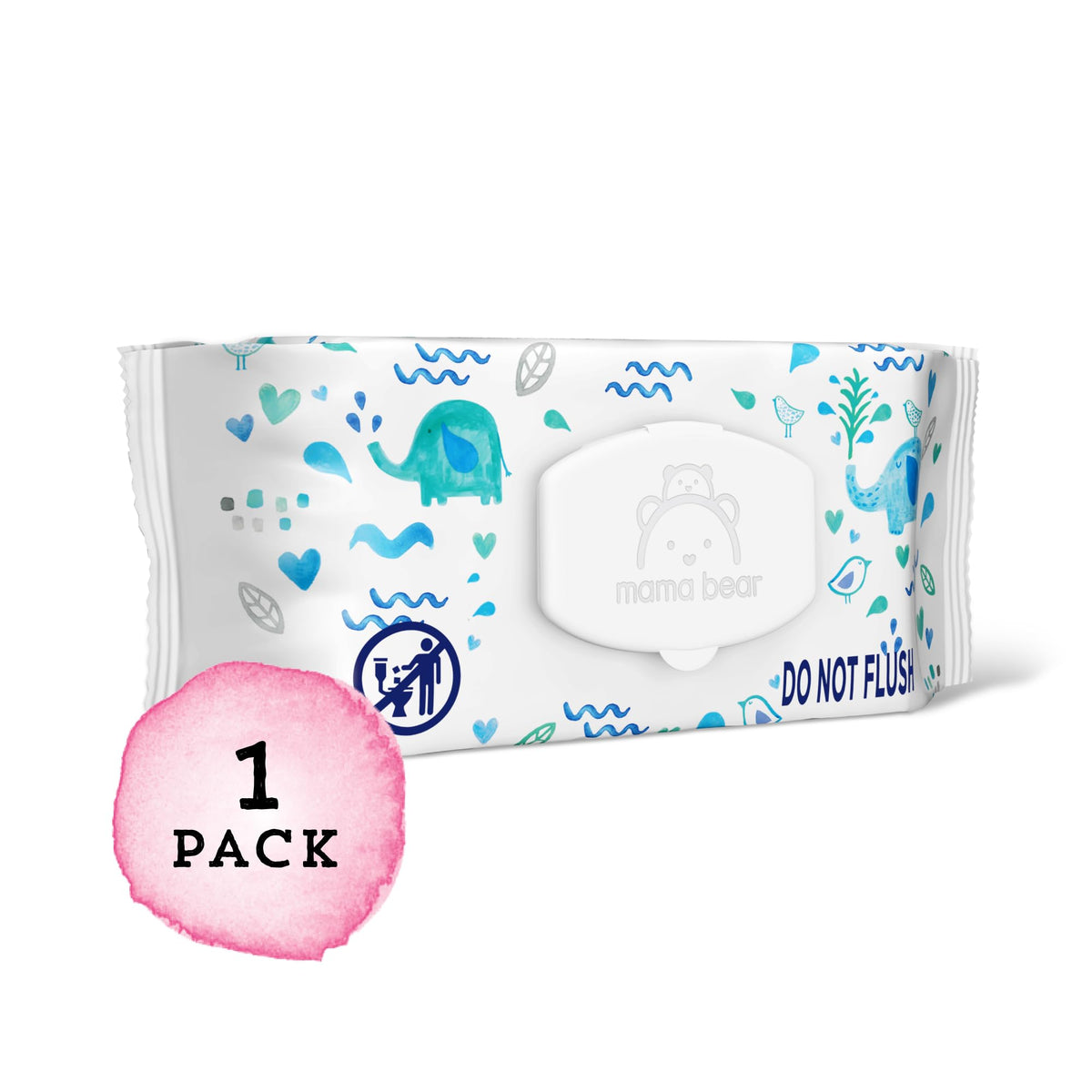 Amazon Brand - Mama Bear 99% Water Baby Wipes, Hypoallergenic, Fragrance Free,72 Count (Pack of 6) Jansha Store