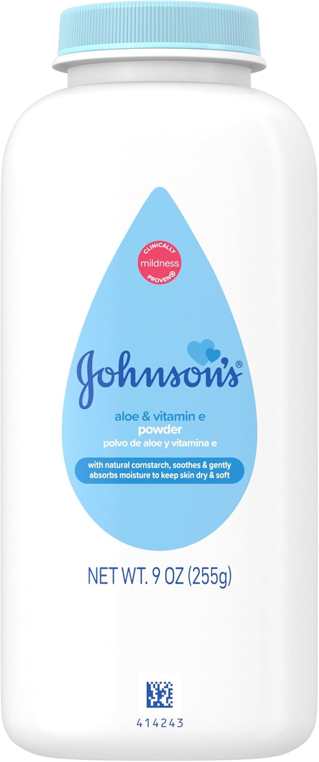 Johnson's Baby Powder, Naturally Derived Cornstarch, Hypoallergenic, 9 oz Jansha Store