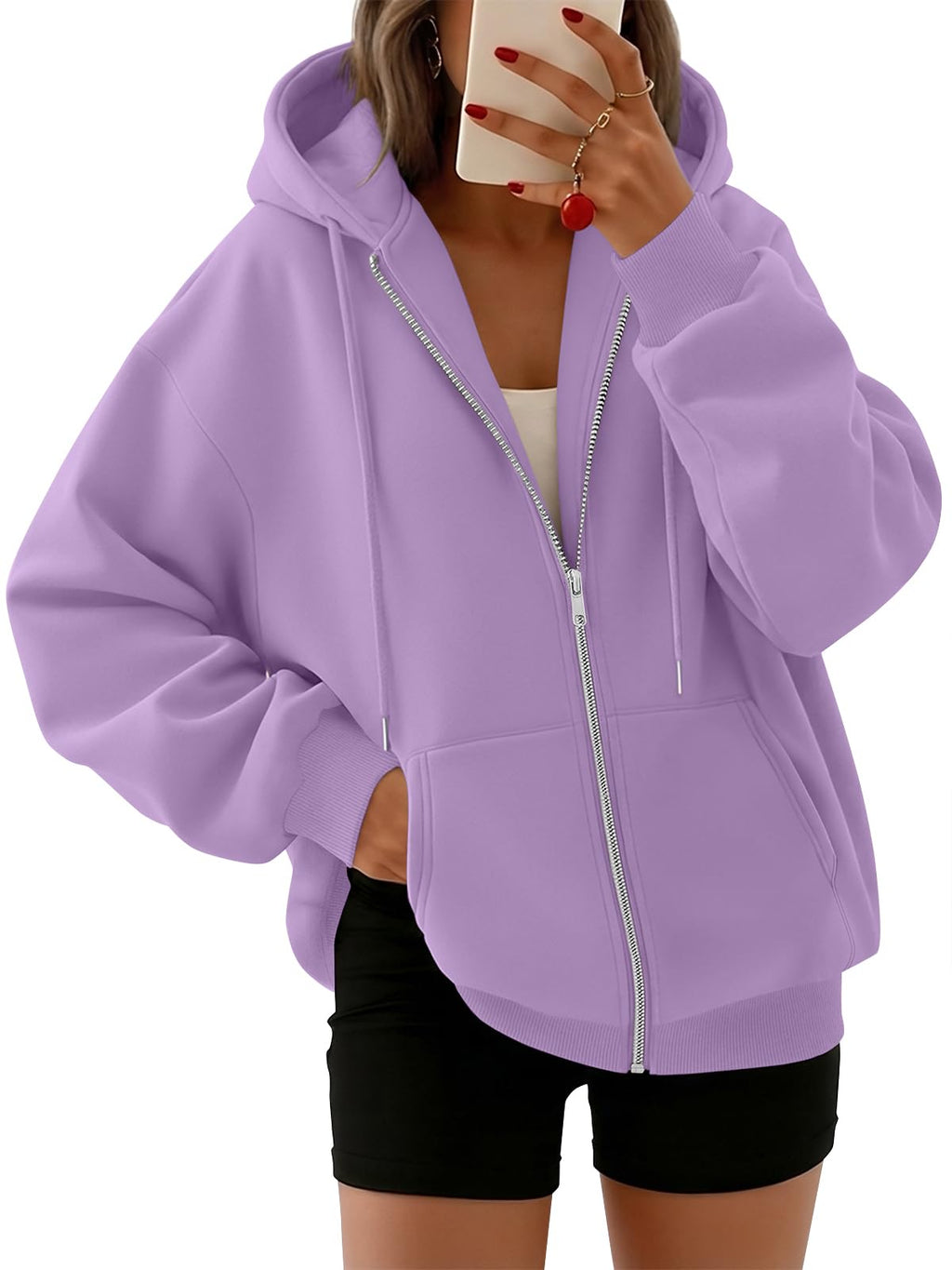 Trendy Queen Womens Oversized Zip Up Hoodies Y2K Fall Sweatshirts 2026 Jansha Store