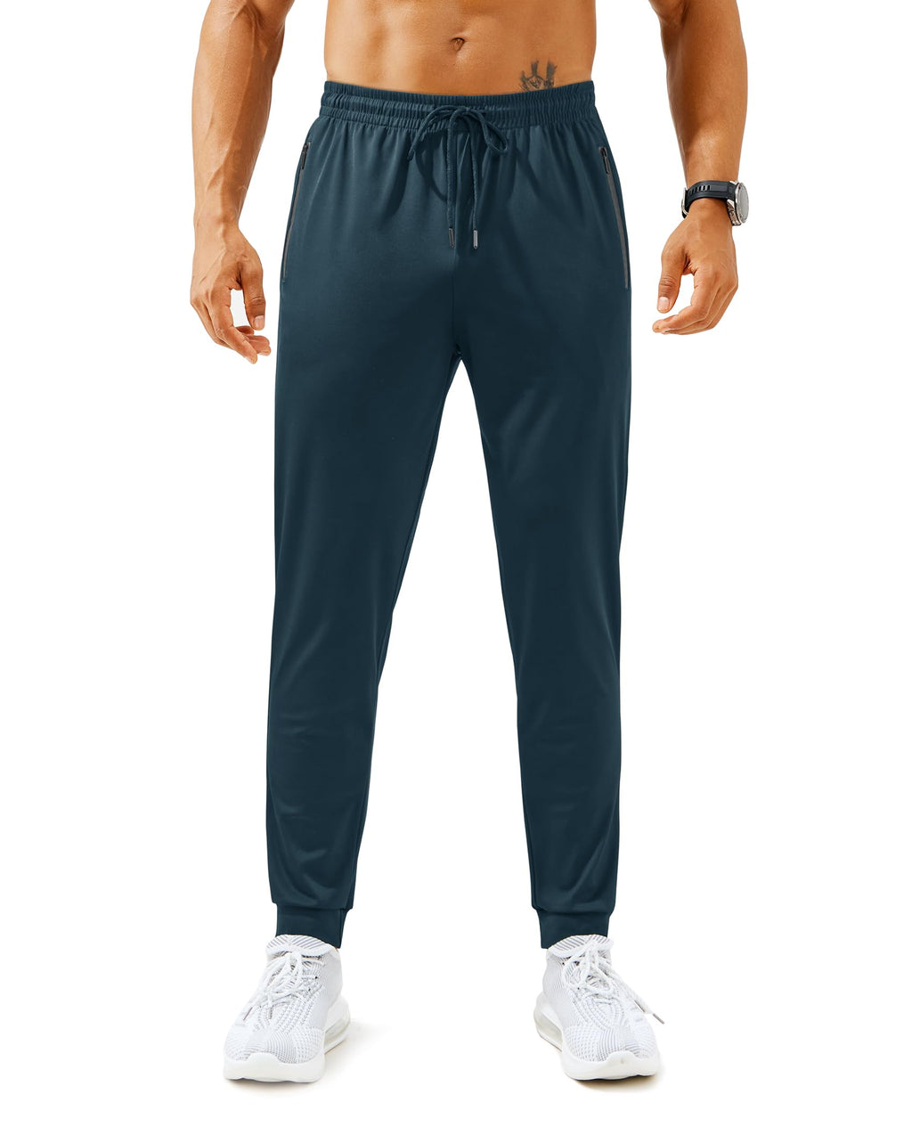 Mens Sweatpants with Zipper Pockets Lightweight Athletic Joggers for Workout Running Gym Track Casual Wear Jansha Store