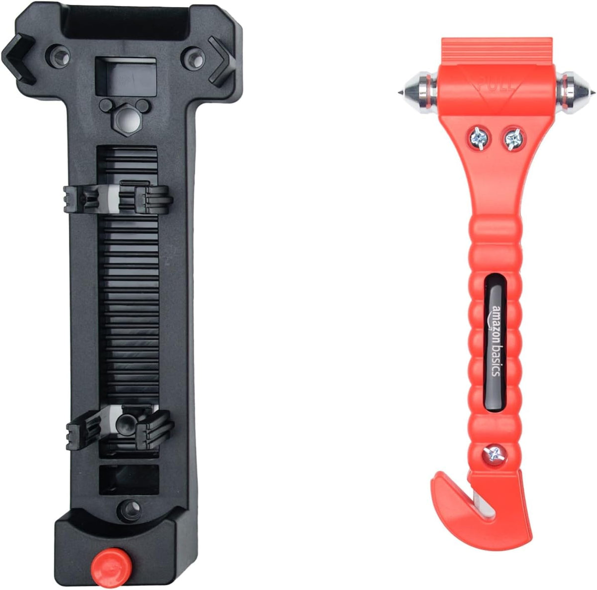 Amazon Basics Emergency Escape Tool, Window Breaker and Seatbelt Cutter, Car Safety Hammer with Protective Bracket, Bright Orange, 2 Pack, SW-835 Jansha Store