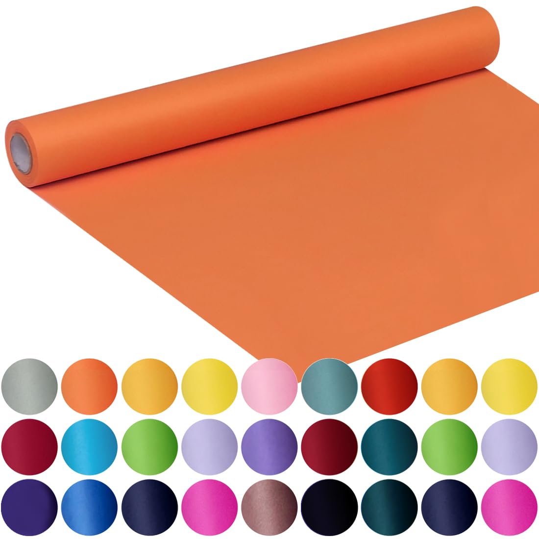 SMART&CASUAL 36" x 1,500" (125') Brown Kraft Craft Paper Roll for Gift Wrapping Bulletin Board Bouquet Flower Art Packing Parcel Table Covering 70GSM 50LB (Brown, 36" x 125') Jansha Store