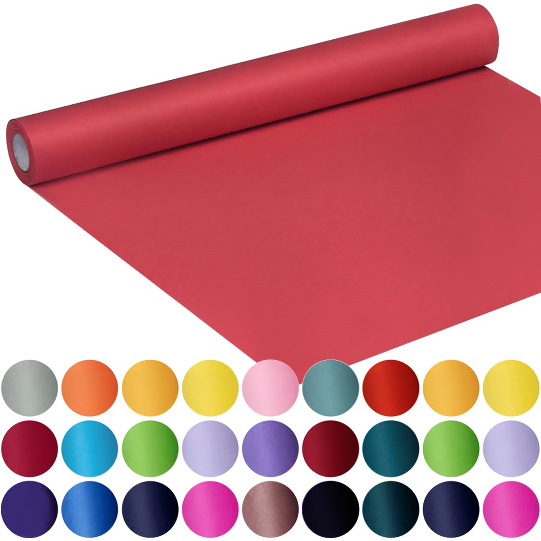 SMART&CASUAL 36" x 1,500" (125') Brown Kraft Craft Paper Roll for Gift Wrapping Bulletin Board Bouquet Flower Art Packing Parcel Table Covering 70GSM 50LB (Brown, 36" x 125') Jansha Store
