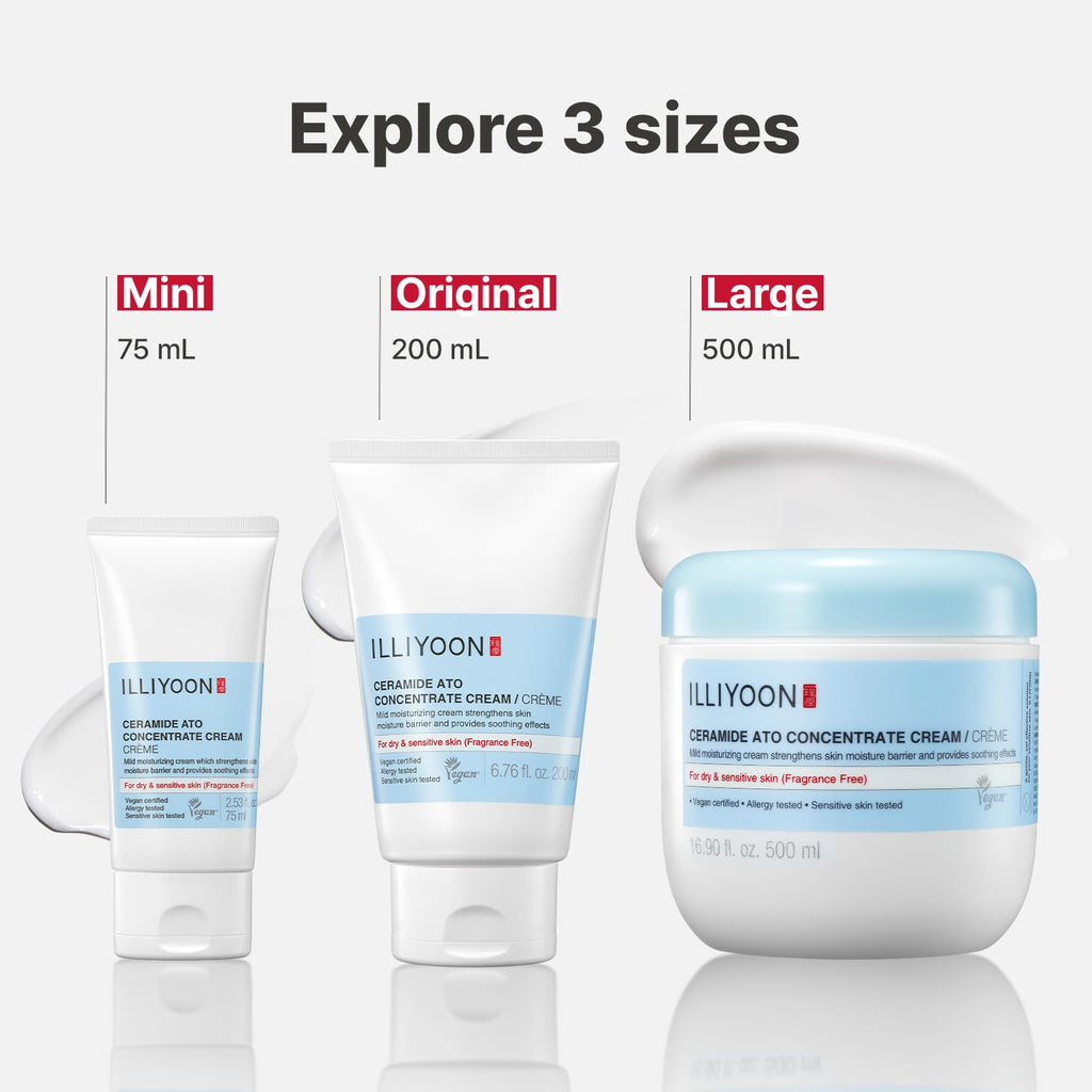 Illiyoon Ceramide Ato Lotion | Lightweight Moisturizer for Dry & Sensitive Skin, Barrier Repair for Face and Body, Mild for Babies, Vegan Certified, Korean Skincare, 2.29 fl.oz. Jansha Store