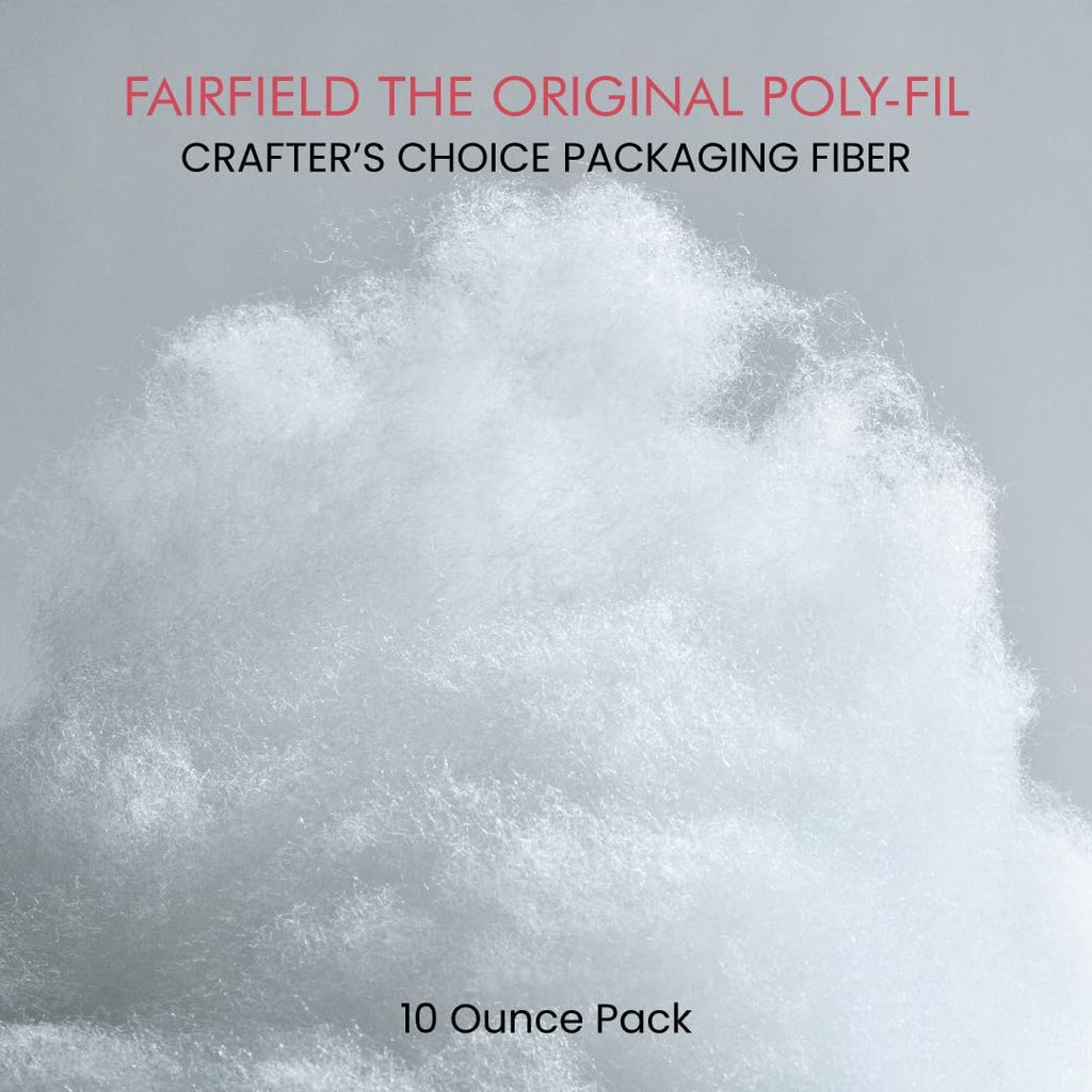 Poly-Fil Crafter's Choice Fiber Fill Stuffing, White, 10 Ounce, 1 Count Jansha Store