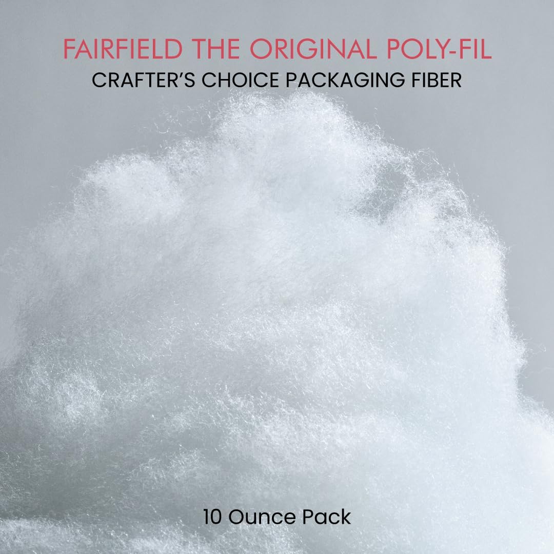 Poly-Fil Crafter's Choice Fiber Fill Stuffing, White, 10 Ounce, 1 Count Jansha Store