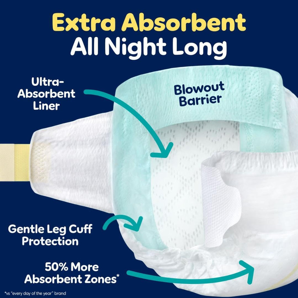 Pampers ZZZ Overnight Diapers, Size 7 (26-50 lbs), 36 Count, Nighttime Protection Disposable Baby Diaper Jansha Store