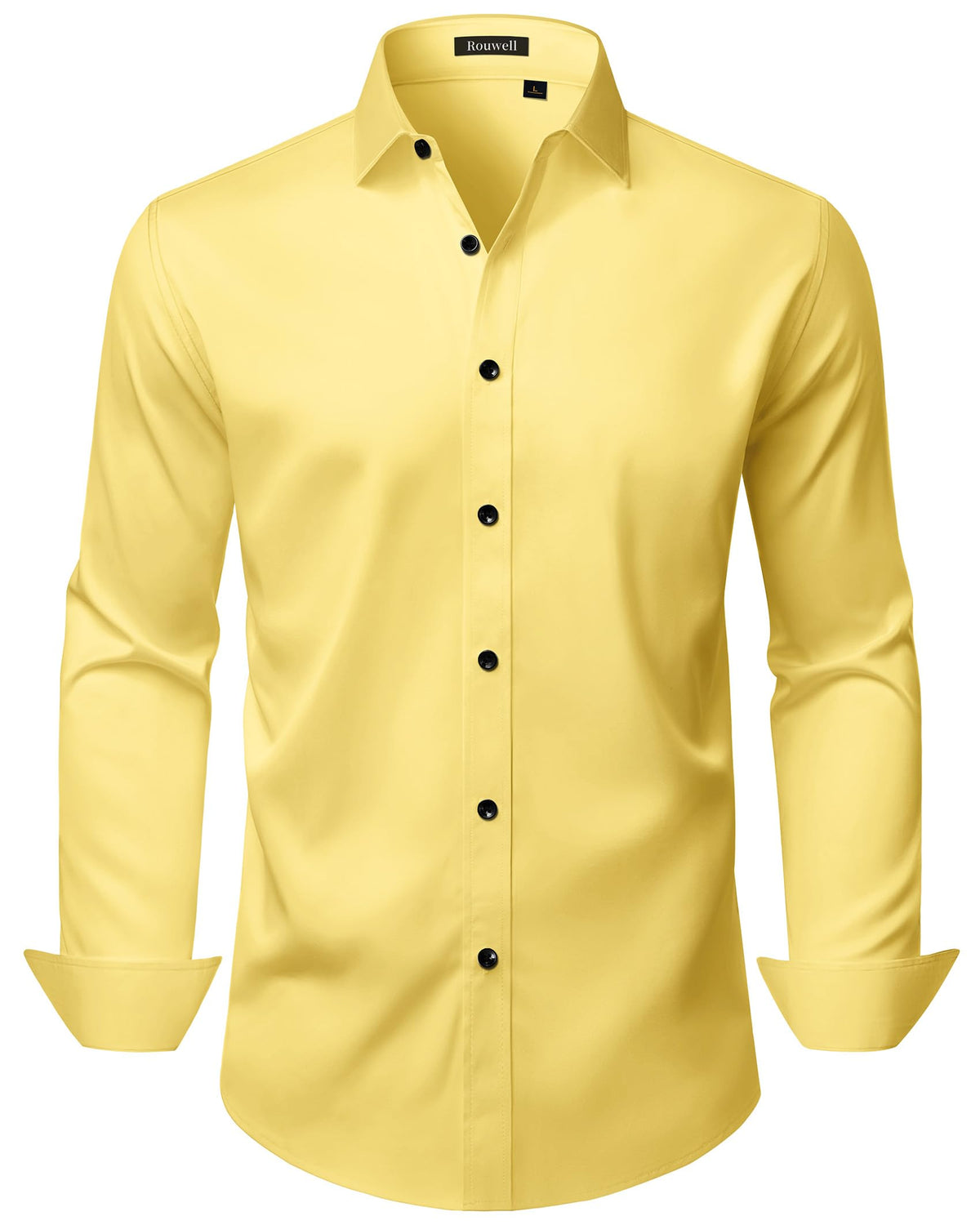 Mens Wrinkle Free Dress Shirts Regular Fit Business Button Down Shirt Formal Long Sleeve Wedding Stretch Shirts Jansha Store