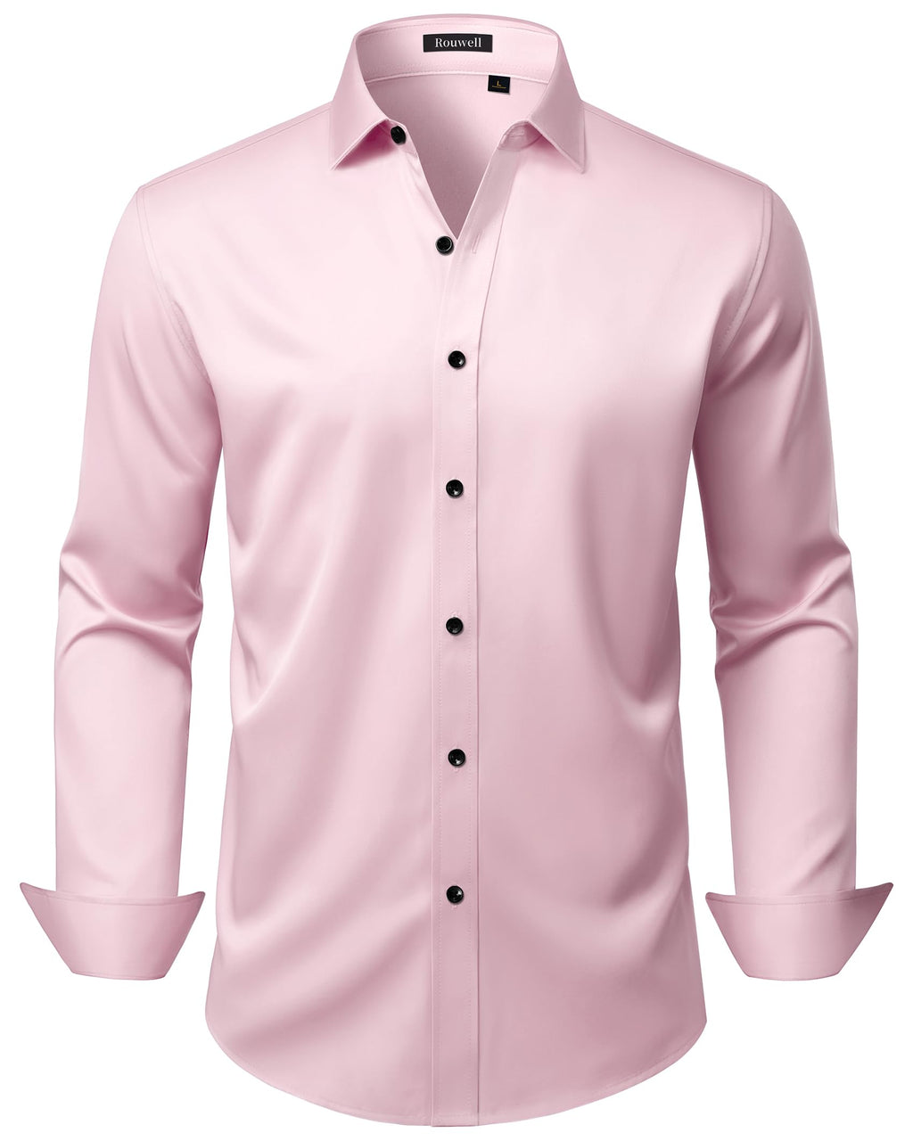 Mens Wrinkle Free Dress Shirts Regular Fit Business Button Down Shirt Formal Long Sleeve Wedding Stretch Shirts Jansha Store