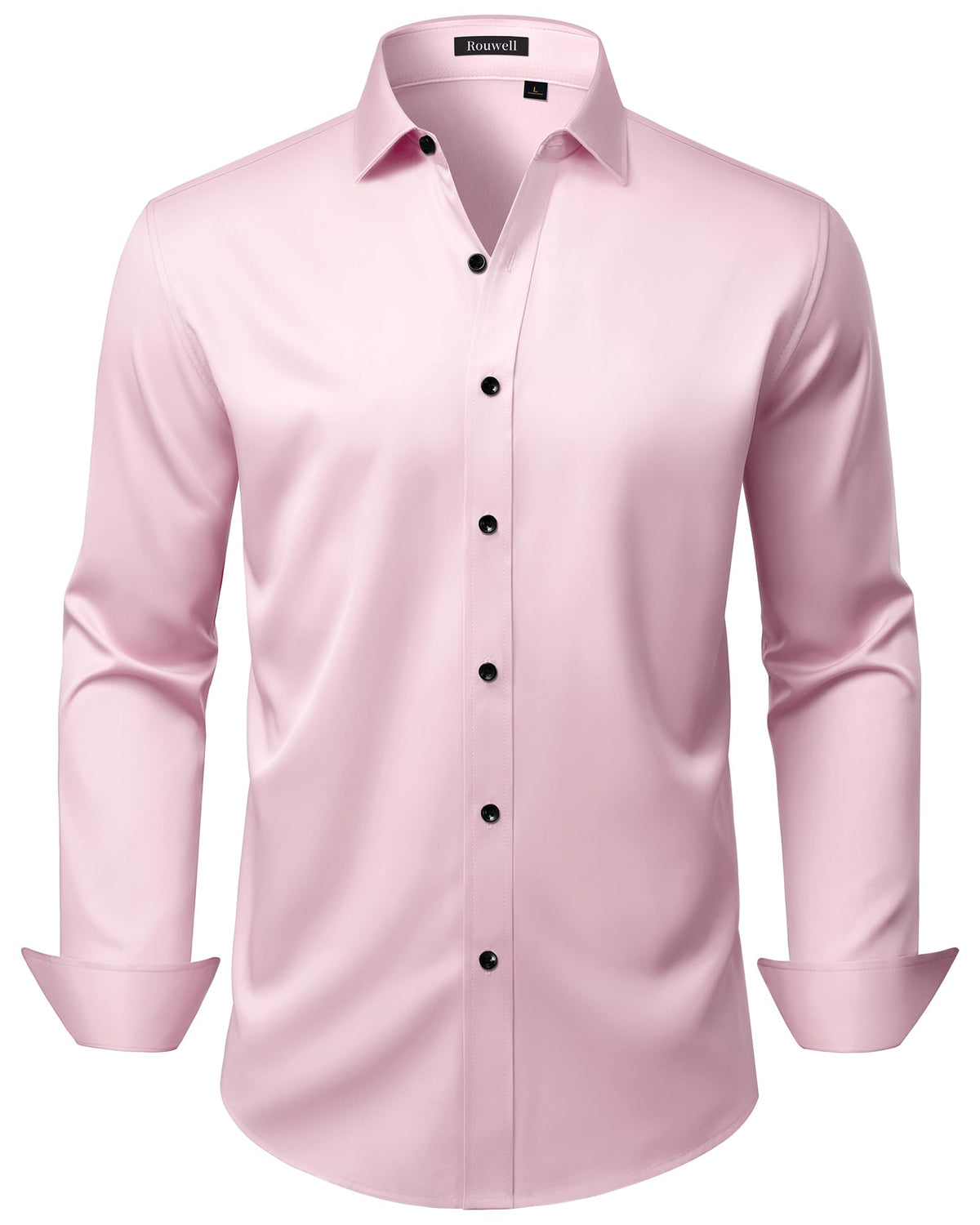 Mens Wrinkle Free Dress Shirts Regular Fit Business Button Down Shirt Formal Long Sleeve Wedding Stretch Shirts Jansha Store