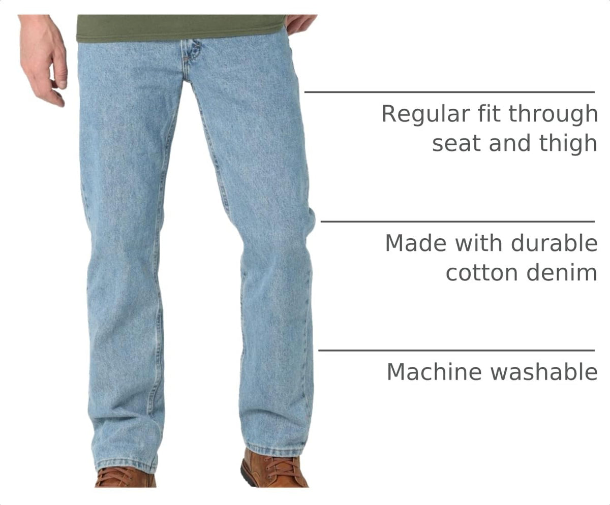 Wrangler Authentics Men's Regular Fit Comfort Flex Waist Jean Jansha Store