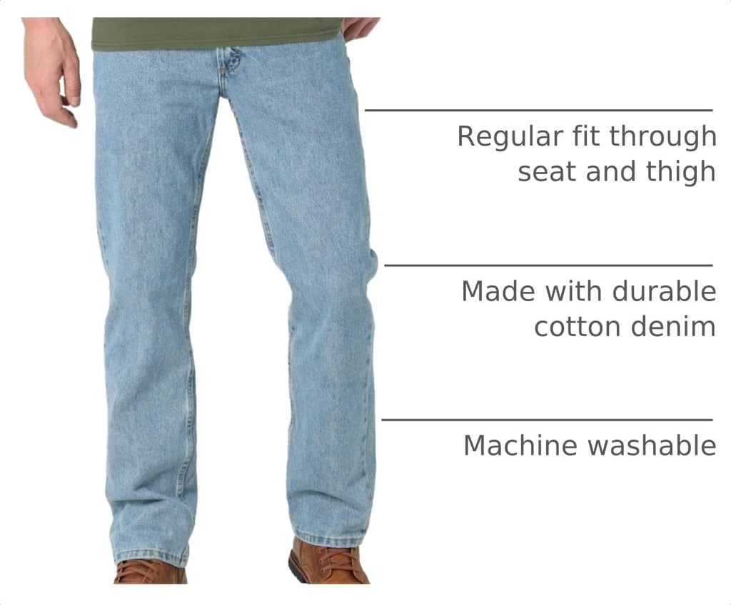 Wrangler Authentics Men's Regular Fit Comfort Flex Waist Jean Jansha Store