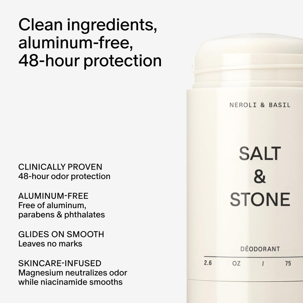 Salt & Stone Aluminum-Free Deodorant for Women & Men Saffron & Cedar 2.6 oz Jansha Store