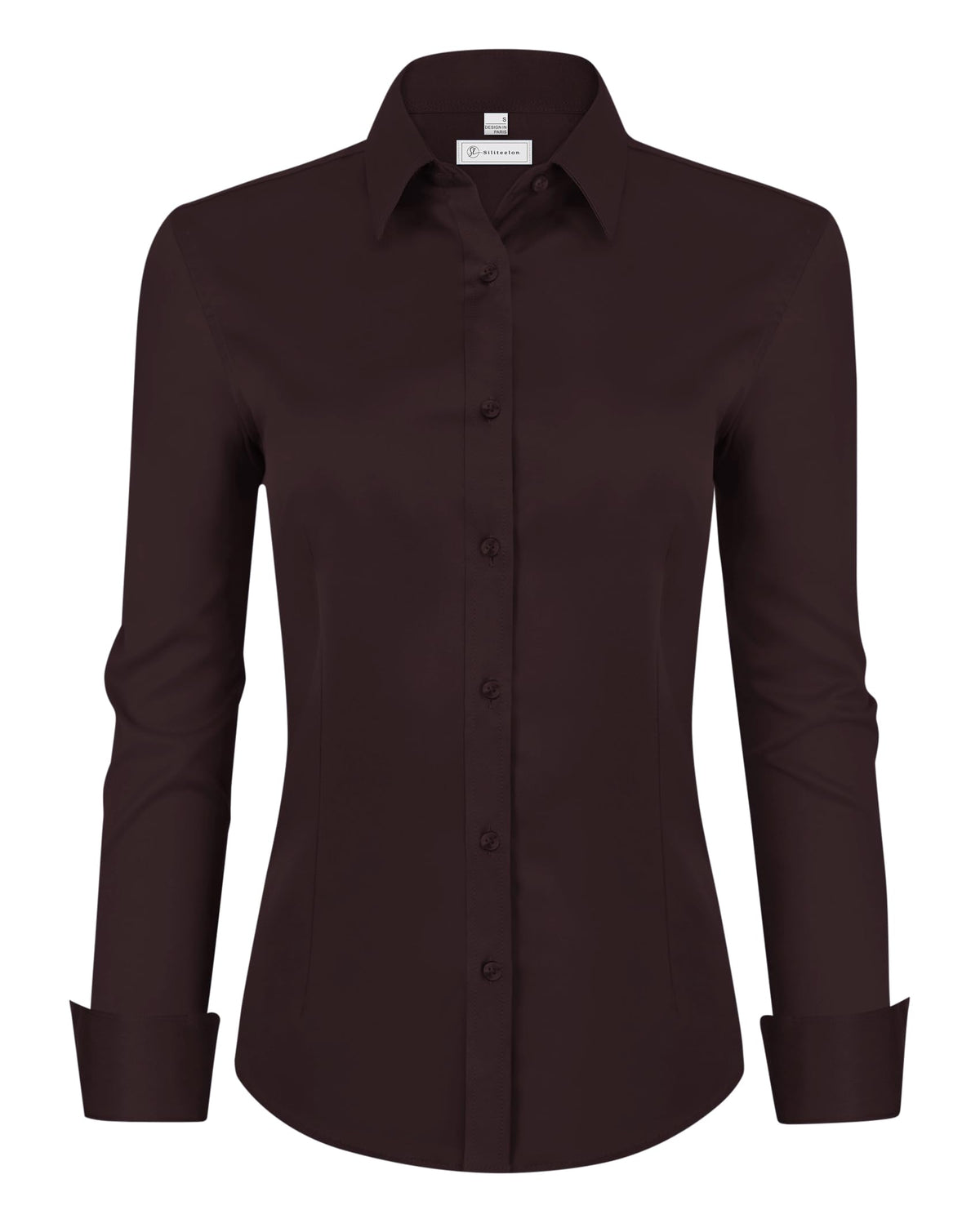 siliteelon Womens Classic-Fit Dress Shirts Long Sleeve Button Down Wrinkle-Free Stretch Solid Casual Work Office Blouse Top Jansha Store