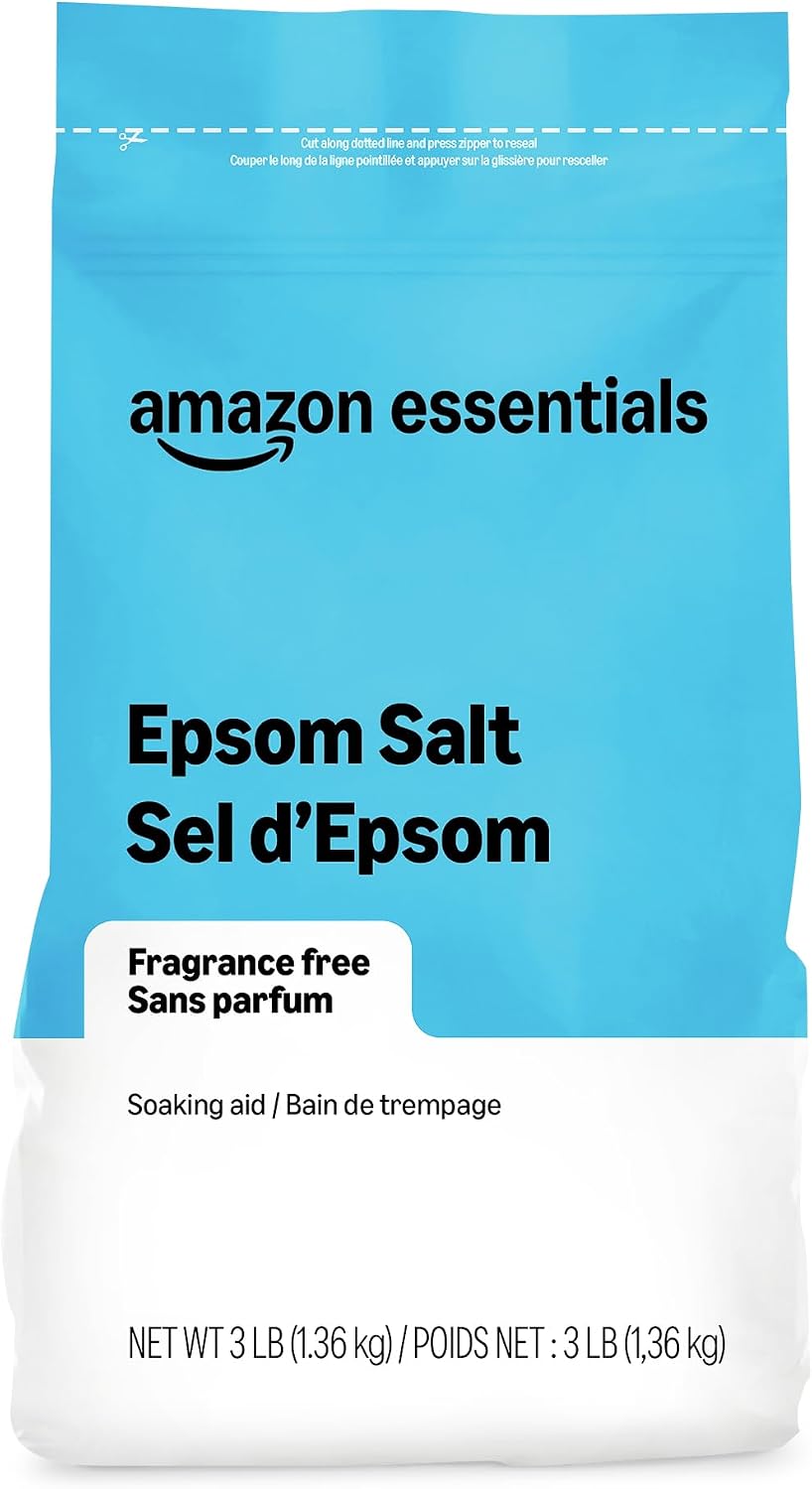 Amazon Essentials Epsom Salt Soak, Magnesium Sulfate USP, 3 Pound, 1-Pack (Previously Amazon Basics) Jansha Store