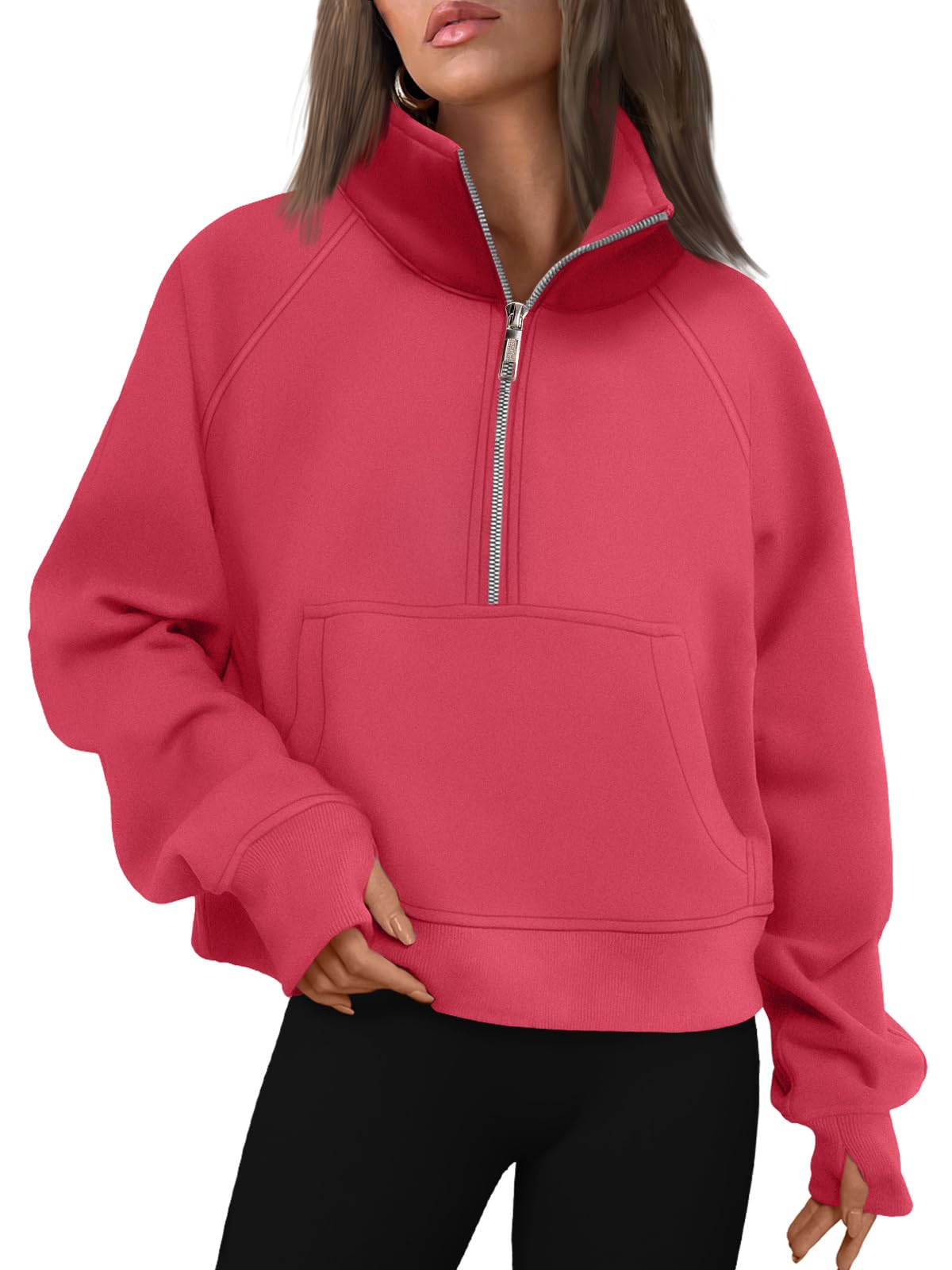 AUTOMET Womens Sweatshirts Half Zip Fleece Pullover Fall Outfits Jansha Store