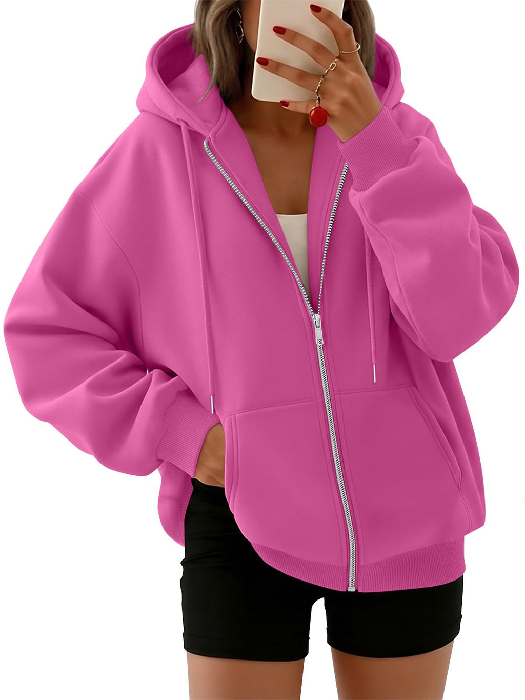 Trendy Queen Womens Oversized Zip Up Hoodies Y2K Fall Sweatshirts 2026 Jansha Store