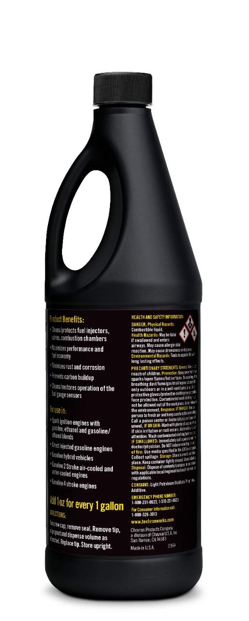 Chevron 65740-6PK 65740-CASE Techron Concentrate Plus Fuel System Cleaner - 20 oz., (Pack of 6) Jansha Store