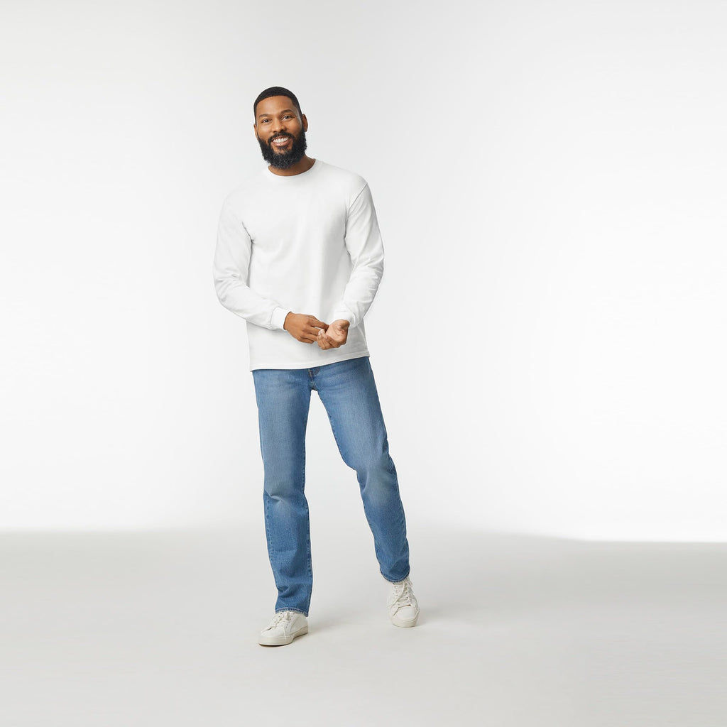 Gildan Adult Heavy Cotton Long Sleeve T-Shirt, Style G5400, 2-Pack Jansha Store