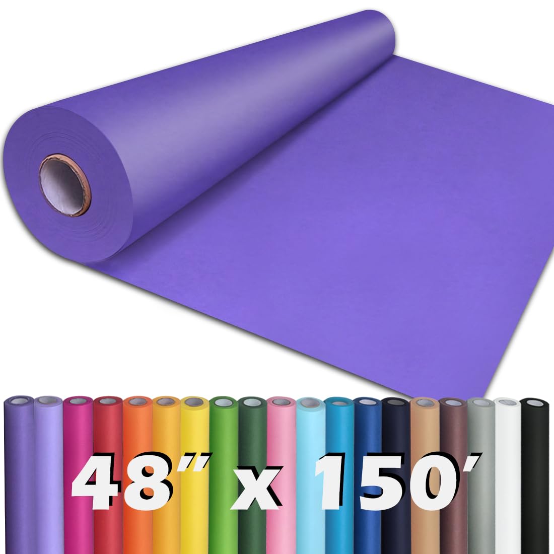 PerkHomy Brown Kraft Paper Roll 17.5" x 1,200" (100') for Gift Wrapping Bulletin Board Craft Art Bouquet Flower Packing Valentines Easel Moving Shipping Floor Poster Covering Table 70GSM 50LB Jansha Store