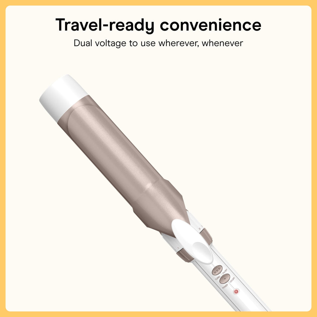 Conair Curling Iron, Double Ceramic, 1/2-in. Barrel, White/Rose Gold Jansha Store