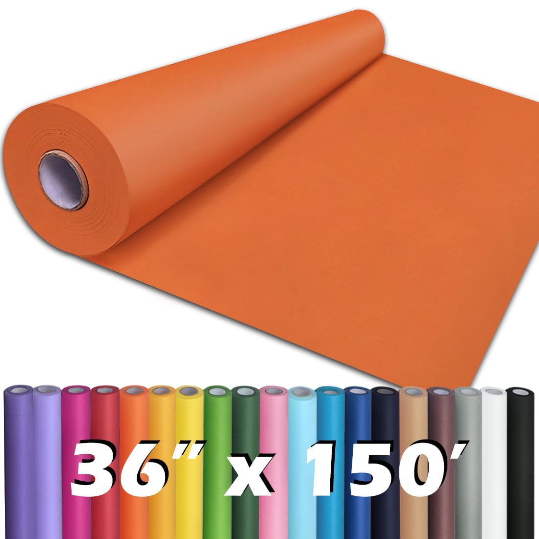 PerkHomy Brown Kraft Paper Roll 17.5" x 1,200" (100') for Gift Wrapping Bulletin Board Craft Art Bouquet Flower Packing Valentines Easel Moving Shipping Floor Poster Covering Table 70GSM 50LB Jansha Store