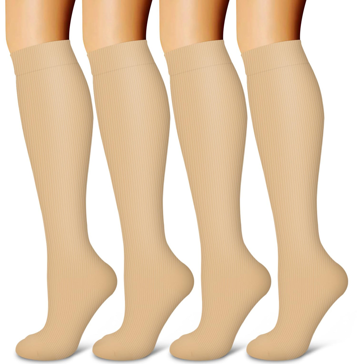 Laite Hebe 4 Pairs-Compression Socks for Women&Men Circulation-Best Support for Nurses,Running,Athletic Jansha Store