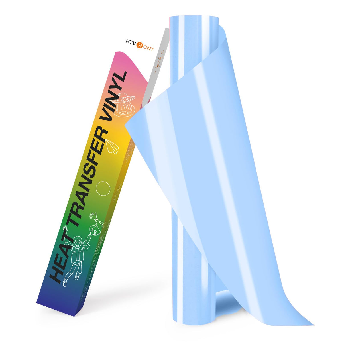 HTVRONT HTV Roll Heat Transfer Vinyl - 12" x 8ft White HTV Vinyl for Shirts Jansha Store