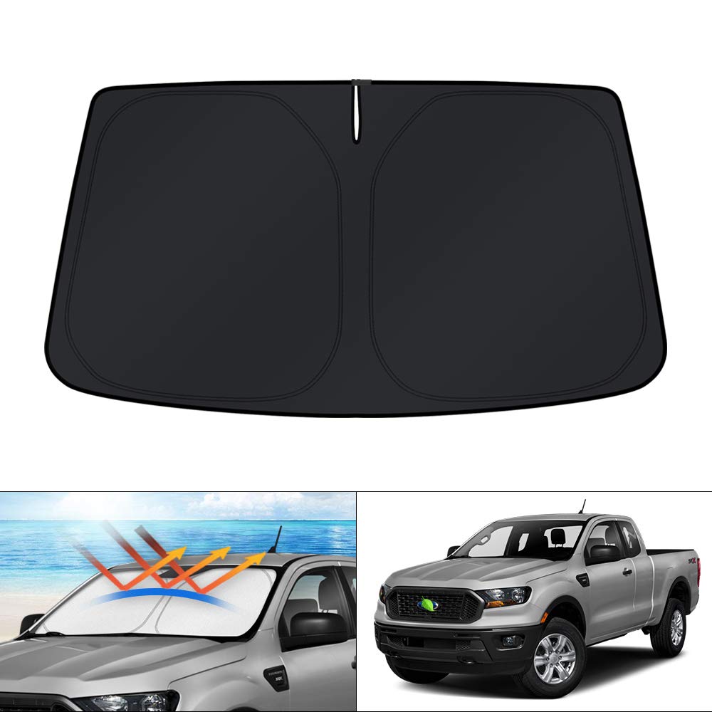 KUST Windshield Sun Shade for 2017-2026 Tesla Model Y/Model 3 Sunshade Accessories (Fit 2025-2026 Model Y Juniper / 2024 Model 3 Highland) Upgraded Foldable Sunshade, Blocks UV Rays Keep Car Cool Jansha Store