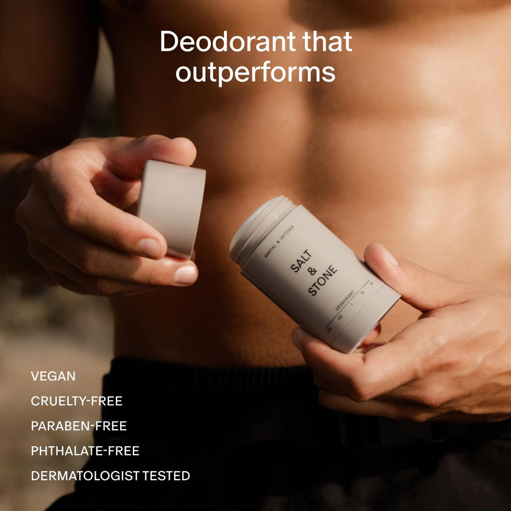 Salt & Stone Aluminum-Free Deodorant for Women & Men Saffron & Cedar 2.6 oz Jansha Store