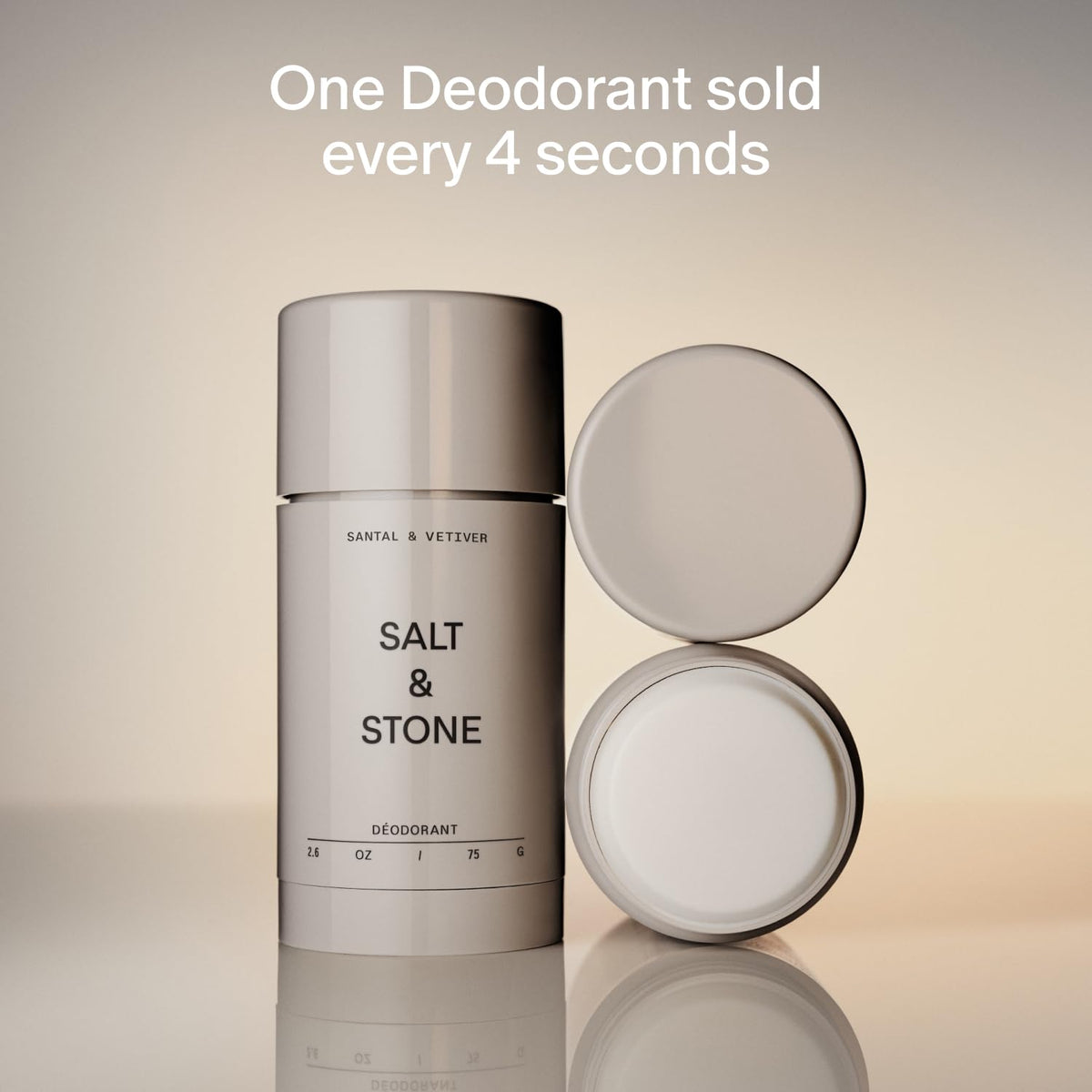 Salt & Stone Aluminum-Free Deodorant for Women & Men Saffron & Cedar 2.6 oz Jansha Store