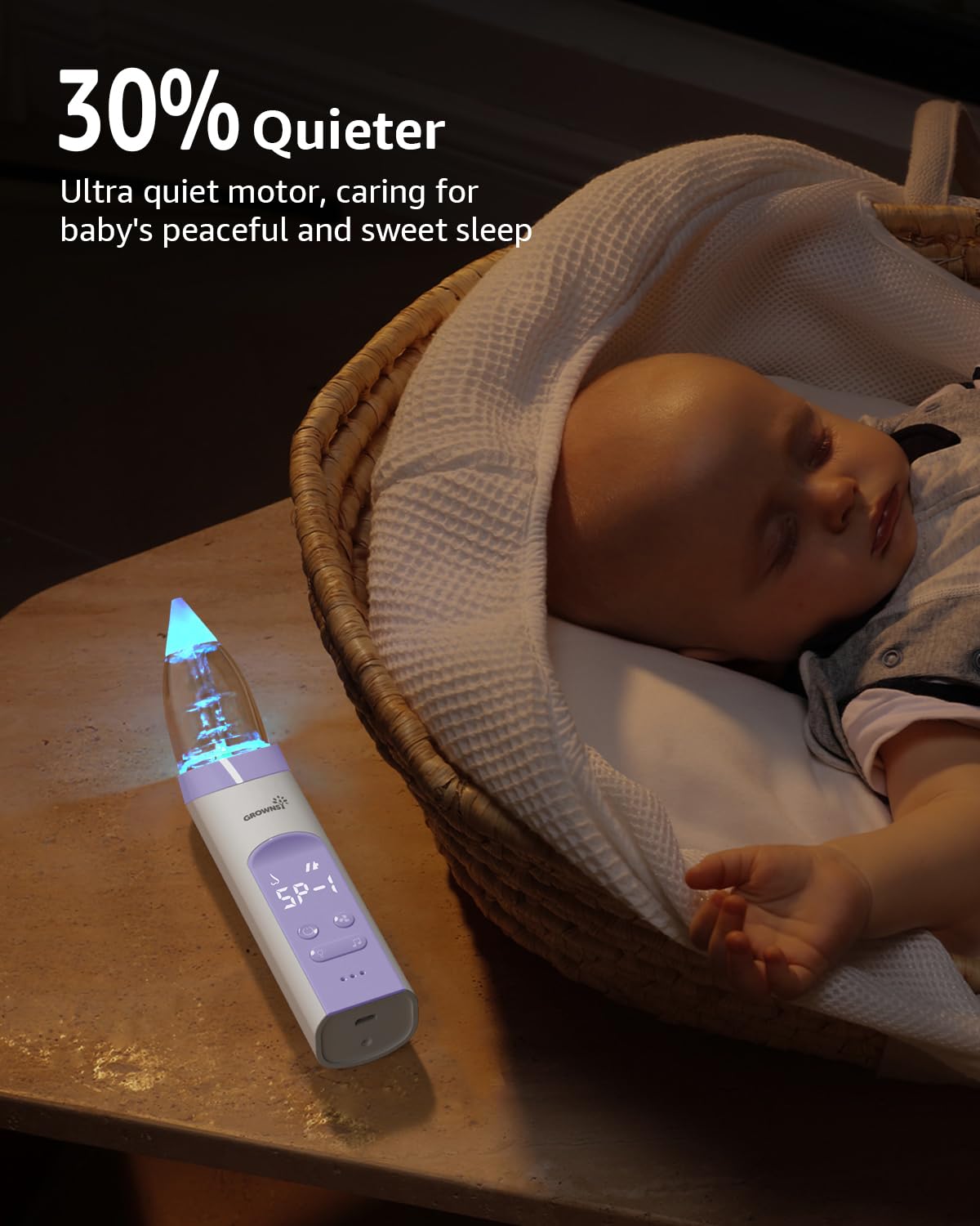 GROWNSY Baby Nasal Aspirator, Electric Nose Sucker, Powerful Suction,Grey Jansha Store