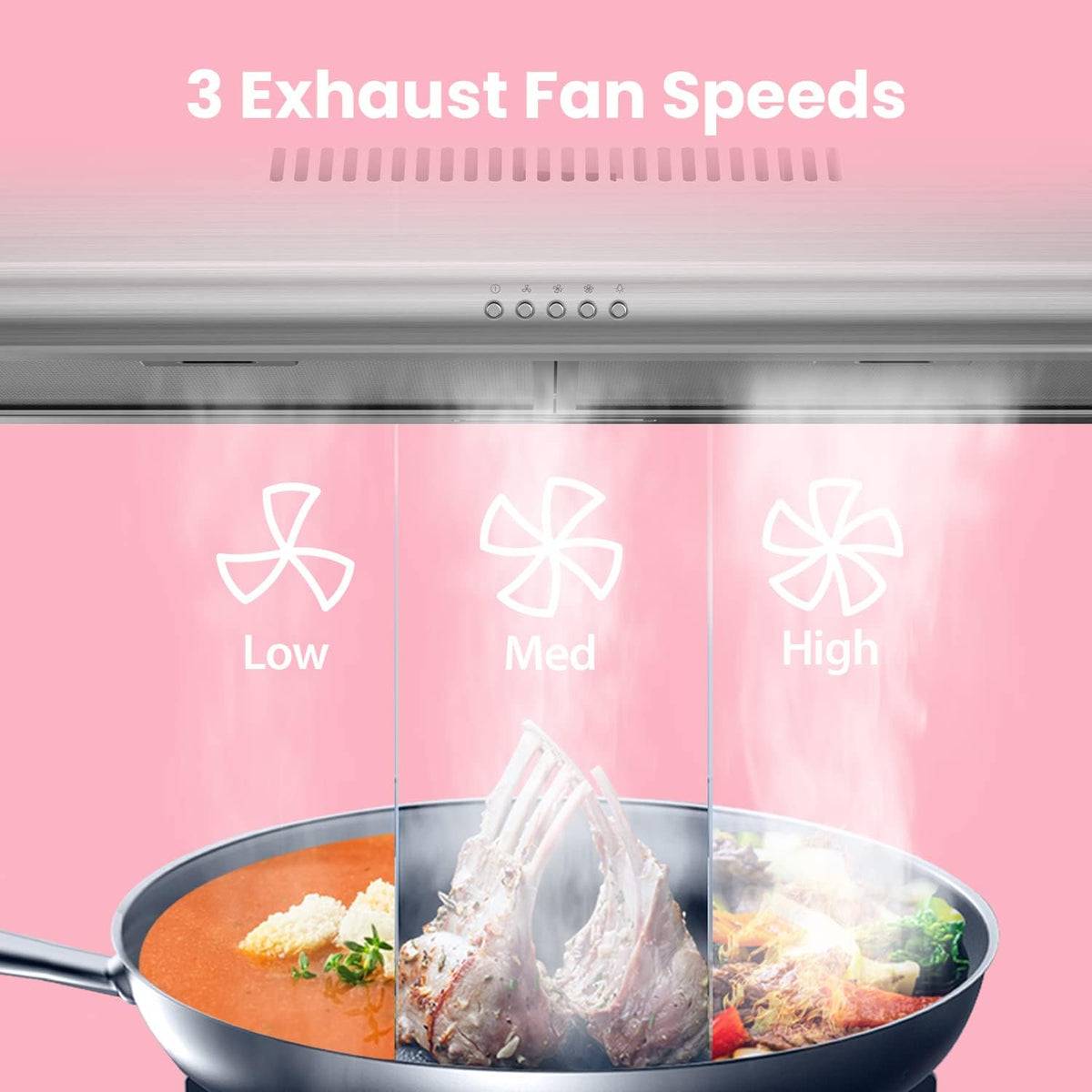 COMFEE' 30 Inch Under Cabinet Range Hood, Ducted/Ductless Convertible Jansha Store