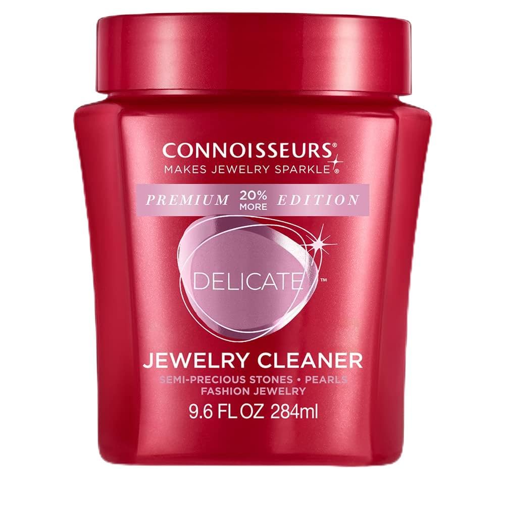 CONNOISSEURS Premium Edition Jewelry Cleaner, Value Size 9.6oz - Pick from Fine, Silver or Delicate Jewelry Cleaner Jansha Store