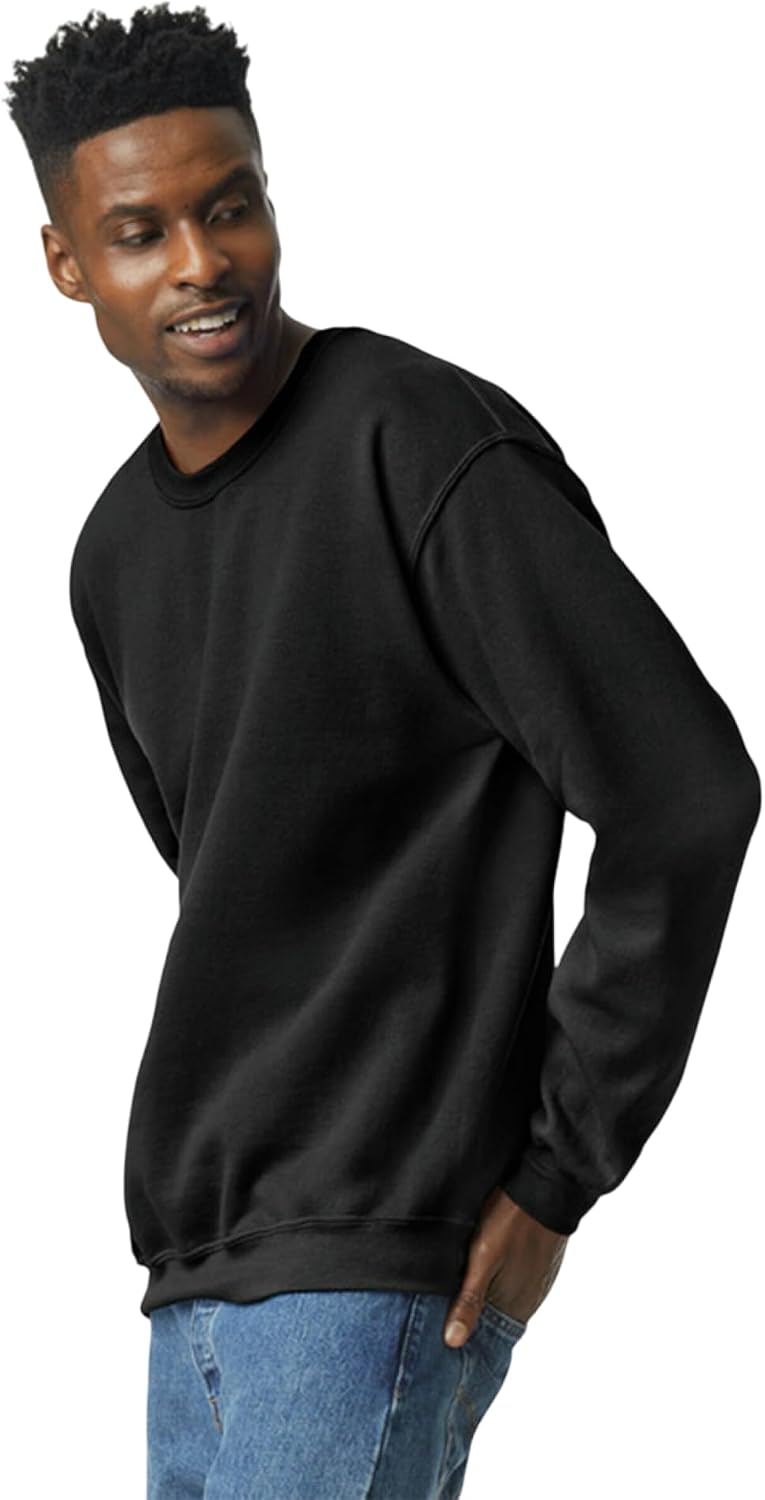 Gildan Adult Fleece Crewneck Sweatshirt, Style G18000, Multipack, Black (1-Pack), X-Large Jansha Store