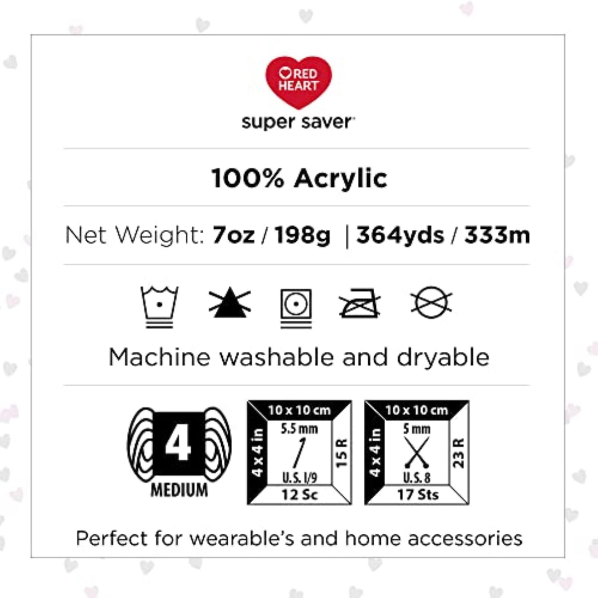 Red Heart Super Saver Yarn for Crocheting & Knitting, Cherry Red, Single Jansha Store