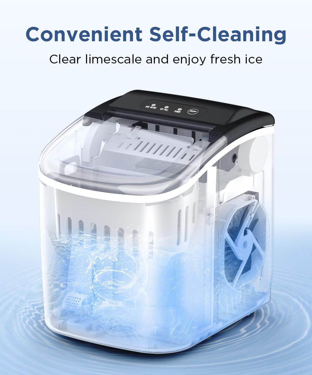 COWSAR Nugget Countertop Ice Maker, Automatic Ice Dispenser, 33 lbs/Day Chewable Pellet Ice Machine with Self-Cleaning & Measured Dispensing, Portable Ice Maker for Home, Kitchen, Office Jansha Store