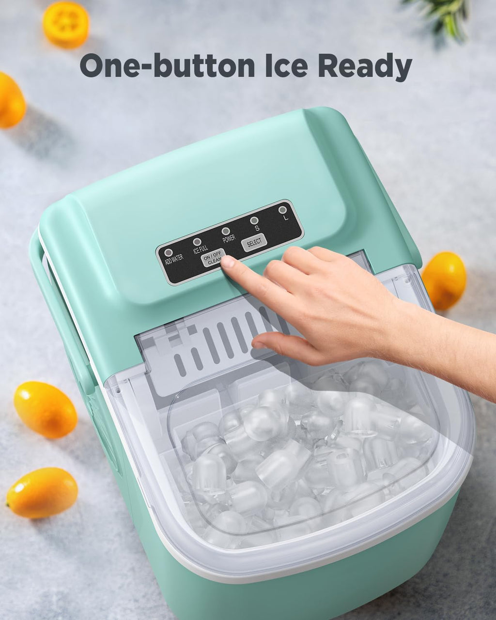 Silonn Ice Maker Countertop, Portable Ice Machine with Carry Handle, Self-Cleaning Ice Makers with Basket and Scoop, 9 Cubes in 6 Mins, 26 lbs per Day, Ideal for Home, Kitchen, Camping, RV Jansha Store